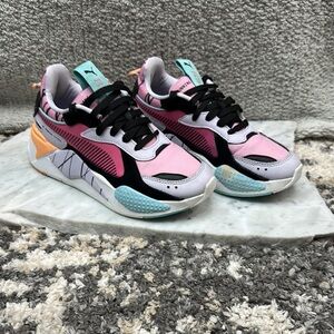 Puma Pink and Black Sneakers with Chunky Sole